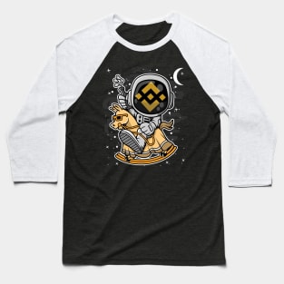 Astronaut Horse Binance BNB Coin To The Moon Crypto Token Cryptocurrency Blockchain Wallet Birthday Gift For Men Women Kids Baseball T-Shirt